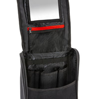 ARB Toiletries Bag Charcoal Finish w/ Red Highlights PVC Outer Shell Mesh Pockets Mirror