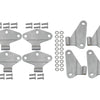 Kentrol 07-18 Jeep Wrangler JK Body Door Hinge Set 8 Pieces 4 Door Bare Grey