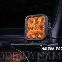 Diode Dynamics SS5 LED Pod Sport - Yellow Combo (Single)