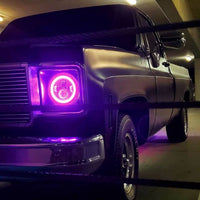 Oracle 7in High Powered LED Headlights - Black Bezel - ColorSHIFT No Controller SEE WARRANTY