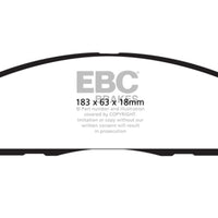 EBC 12+ Chrysler Town & Country 3.6 Greenstuff Front Brake Pads