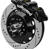 Wilwood 70-81 FBody/75-79 A&XBody AERO6 Frt BBK 14in D/S Rtr Blk Calipers Use w/ Pro Drop Spindle