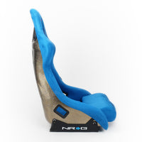 NRG FRP Bucket Seat ULTRA Edition - Large (Blue Alcantara/Gold Glitter Back)