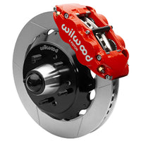 Wilwood Superlite 6R Front Brake Kit for 63-87 Chevy C10 Prospindle13.06 in Diameter, Red Calipers