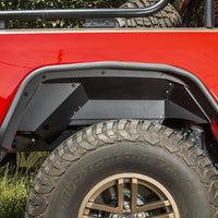 Rugged Ridge Inner Fender Liners Rear Aluminum Black 20-21 Jeep Gladiator JT