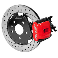 Wilwood 03-08 Audi A4 Caliper-Combination Parking Brake Rear 12.19 Rotor - Red