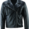 River Road Ironclad Classic Leather Jacket Black - 4XL