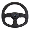 NRG Reinforced Steering Wheel (320mm Horizontal / 330mm Vertical) Leather w/Black Stitching