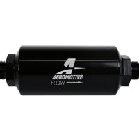 Aeromotive In-Line Filter - (AN -8 Male) 10 Micron Fabric Element Bright Dip Black Finish