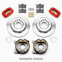 Wilwood Forged Dynalite P/S Park Brake Kit Red 12 Bolt 2.75in offset Staggered Shock