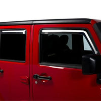 Putco 07-18 Jeep Wrangler JK - 4 Door Element Tinted Window Visors