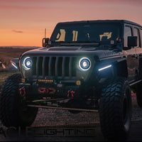 Oracle Oculus Bi-LED Projector Headlights for Jeep JL/Gladiator JT - Matte Blk - 5500K SEE WARRANTY