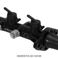 Wilwood Tandem Remote Master Cylinder - 1 1/8in Bore Black