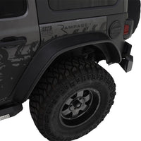 Bushwacker 2018+ Jeep Wrangler (JL) Unlimited Flat Style Flares 4pc - Black