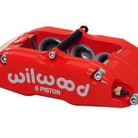 Wilwood Caliper-BNSL6-RH-Red 1.62/1.12/1.12in Pistons 1.10in Disc