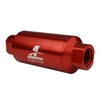 Aeromotive In-Line Filter - AN-10 size - 40 Micron SS Element - Red Anodize Finish