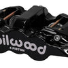 Wilwood Caliper-Aero4-R/H - Black 1.62/1.38in Pistons 1.25in Disc