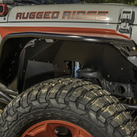 Rugged Ridge Inner Fender Liners Frnt Aluminum Black 18-20 Jeep Wrangler JL