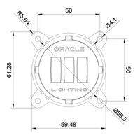 Oracle 60mm 15W Fog Beam LED Emitter - 3000K SEE WARRANTY