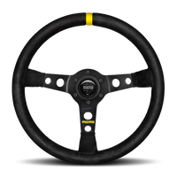 Momo MOD07 Steering Wheel 350 mm -  Black Suede/Black Spokes/1 Stripe