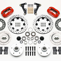 Wilwood Forged Dynalite Front Kit 11.75in Drilled Red 40-52 Oldsmobile