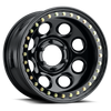 Raceline RT81 Rock 8 17x8in / 5x114.3 BP / -25mm Offset / 83.82mm Bore - Gloss Black Beadlock Wheel