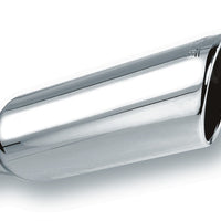 Borla 2.25in Inlet 4in Round Rolled Angle Cut x 12in Long Embossed Exhaust Tip