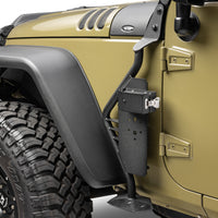 Go Rhino 07-18 Jeep Wrangler JK/JKU Front Fender Jack Mount for Hi-Lift Jack - Tex. Blk