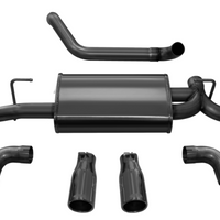 Corsa 2018-2024 Jeep Wrangler JL 2.5in Dual Rear Exit Black Tips Sport Axle-Back Exhaust