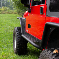 Fishbone Offroad 97-06 Jeep Wrangler TJ Steel Rock Slider - Black Textured Powdercoat