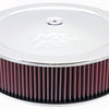 K&N Round Air Filter Assembly 14in. ID / 4..12in. Height / 5.125in. Neck Flange / 7/8in. Drop Ba