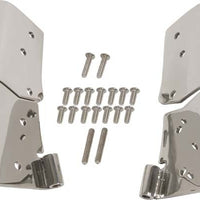 Kentrol 97-06 Jeep Wrangler TJ Windshield Hinge Pair - Polished Silver