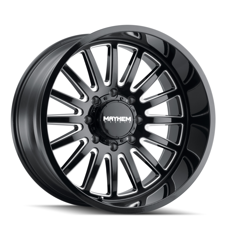 Mayhem 8114 Utopia 20x9 / 6x139.7 BP / 18mm Offset / 106mm Hub Black w/ Milled Spokes Wheel