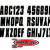 Hardline Boat Lettering Registration Kit 3 in. - 350 Black Solid