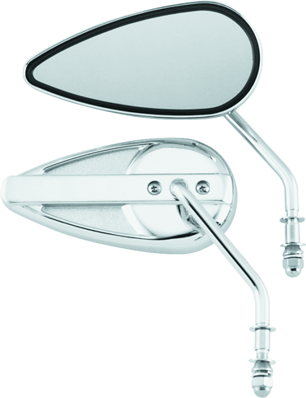 Bikers Choice 65-Up Chrome Teardrop Mirror Universal Custom Pr