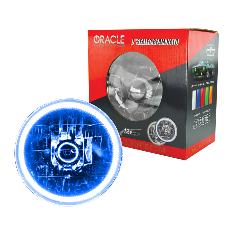 Oracle Pre-Installed Lights 7 IN. Sealed Beam - Blue Halo SEE WARRANTY