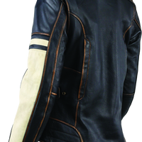 River Road Dame Vintage Leather Jacket Black Womens - Small