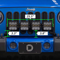 Diode Dynamics Jeep JK SS5 4-Pod CrossLink Grille Lightbar Kit Sport - White Combo