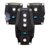 NRG Brushed Aluminum Sport Pedal M/T - Black w/Black Rubber Inserts