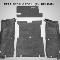 BedRug 03-06 Jeep LJ Unlimited Rear 4pc Cargo Kit (Incl Tailgate & Tub Liner)