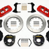 Wilwood AERO4 Rear P-Brake Kit 14.00in Red Ford 8.8 w/2.5in Offset-5 Lug