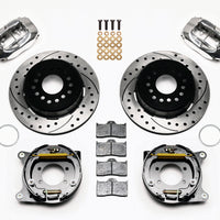 Wilwood Forged Dynalite P/S P-B Kit Drilled Polished Ford 8.8 w/2.5in Offset-5 Lug