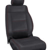 PRP 07-10 Jeep Wrangler JK Front Seat Covers/2 door or 4 door (Pair) - Black with Red Stitching