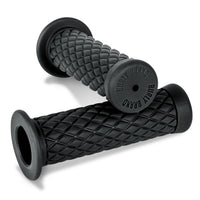 Burly Brand Rubber Diamondback Grips 1in - Black