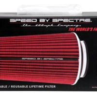 Spectre Adjustable Conical Air Filter 9-1/2in. Tall (Fits 3in. / 3-1/2in. / 4in. Tubes) - Red