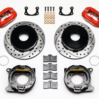 Wilwood Forged Dynalite P/S Park Brake Kit Drilled Red Big Ford New 2.50in Offset Currie Blank