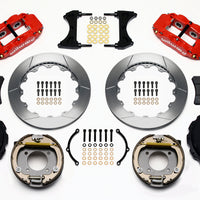 Wilwood Narrow Superlite 4R Rear P-Brk Kit 12.88in Red Chevy 12 Bolt w/ C-Clips