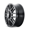 Mayhem 8107D Cogent Dually 22x8.25 / 8x200 BP / 115mm Offset / 142mm Hub Black w/Milled Spokes Wheel