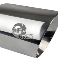 aFe MACH Force-Xp Univ 304 SS Double-Wall Clamp-On Exhaust Tip - Polished - 3in Inlet - 4.5in Outlet