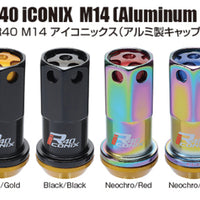 Project Kics 14x1.50 R40 Iconix Lock & Lug Nuts - Neo Chrome w/Gold Cap (16+4 Locks)